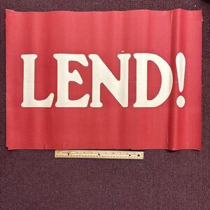 ORIGINAL 19 x 27" WWI Red Lend World War I Propaganda Poster from Rockville CT